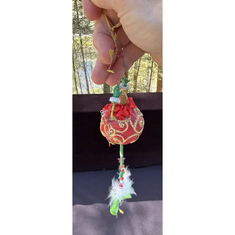 Vintage Katherines Collection Dangle Leg Joy Bear Christmas Ornament Rare! -K2